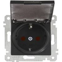 RİTA MEK TUŞ KAPAKLI TOP.LI PRİZ (ÇOC.KOR) SİYAH 1